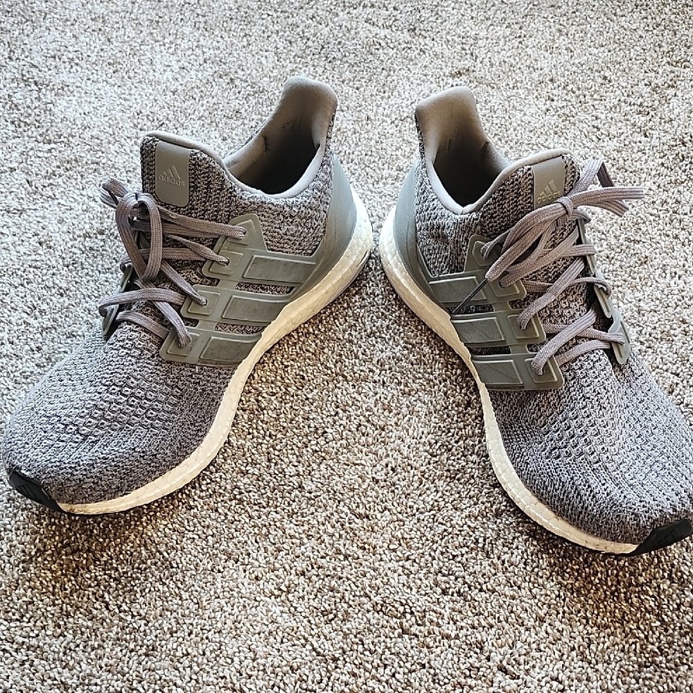 Mens Adidas Gray  Ultraboost Running Shoes - size 11.5